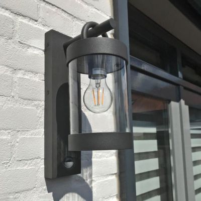 Candeeiro de parede exterior com sensor de movimento moderno antracite, Sambesi, IP44
