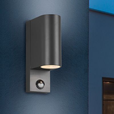 Candeeiro de parede exterior com sensor de movimento moderno antracite, Laurien, IP44