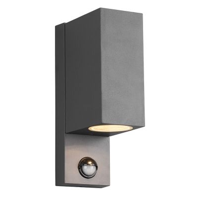 Candeeiro de parede exterior com sensor de movimento moderno antracite, Laurien, IP44