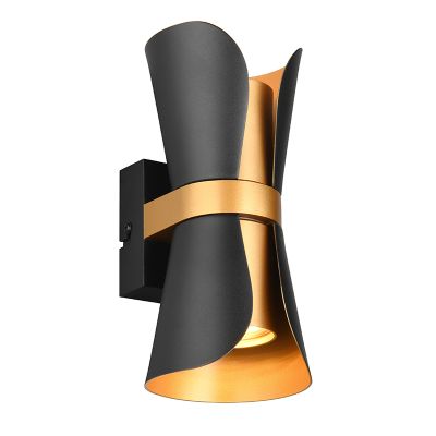 Aplique de parede design preto, Suad