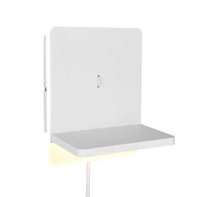 Aplique de parede moderno branco, Margje, 9W, LED 3000K, com interruptor