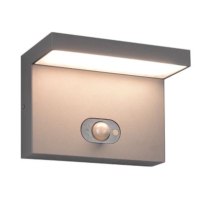 Candeeiro de parede exterior solar moderno antracite, Nesrin, 5W, LED white switch, IP65