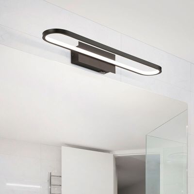 Candeeiro de parede para casa de banho moderno preto, Martin, 22W, LED 3000K, IP44