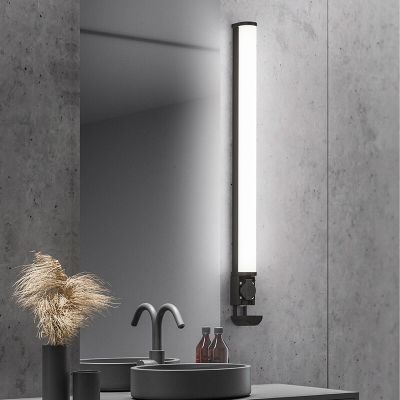 Candeeiro de parede para casa de banho moderno preto, Bernou, 21W, LED 3000K, IP44