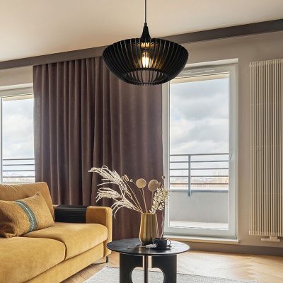 Candeeiro suspenso rústico preto, Mirjan