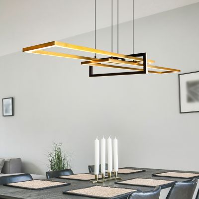 Candeeiro suspenso moderno latão, Hatun, 34W, LED 3000K