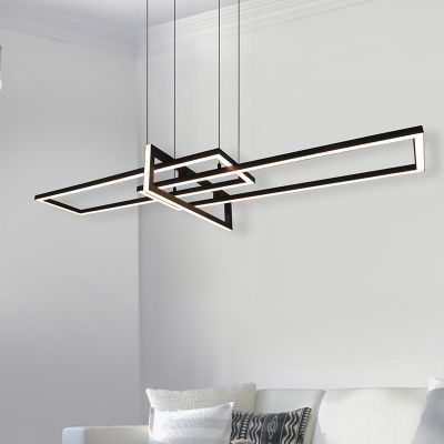 Candeeiro suspenso moderno preto, Hatun, 34W, LED 3000K