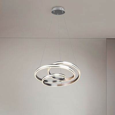 Candeeiro suspenso moderno níquel, Elyse, 60W, LED white switch