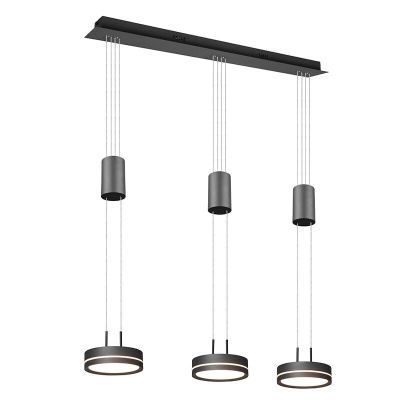 Candeeiro suspenso moderno antracite, Marjon, 9W, LED 3000K