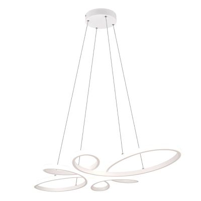 Candeeiro suspenso design branco, Vikash, 32W, LED 4000K, regulável em 3 níveis