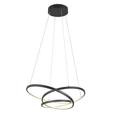 Candeeiro suspenso design preto, Teodore, 34W, LED white switch, regulável em 3 níveis