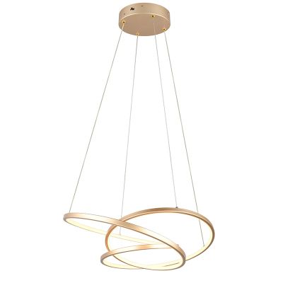 Candeeiro suspenso design dourado, Teodore, 34W, LED white switch, regulável em 3 níveis