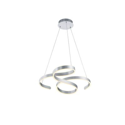 Candeeiro suspenso moderno prateado, Davu, 52W, LED 3000K
