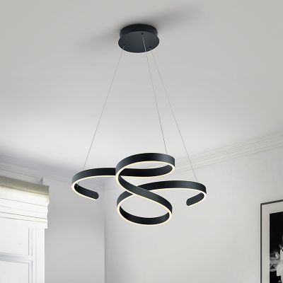 Candeeiro suspenso moderno antracite, Davu, 52W, LED 3000K