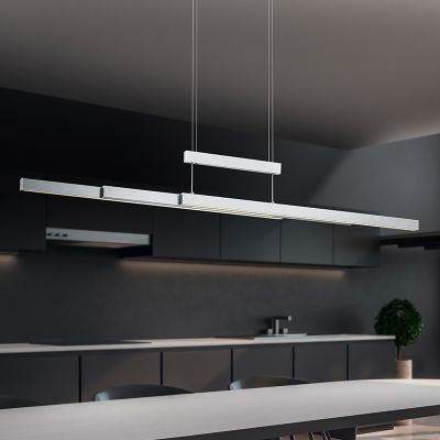 Candeeiro suspenso moderno níquel, Jessey, 42W, LED ajustável de branco quente a branco frio, com dimmer tátil