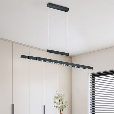 Candeeiro suspenso moderno preto, Jessey, 42W, LED ajustável de branco quente a branco frio, com dimmer tátil