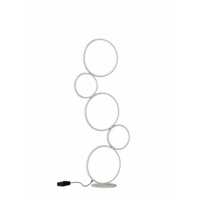 Candeeiro de pé moderno branco, Robon, 36W, LED 3000K, com interruptor