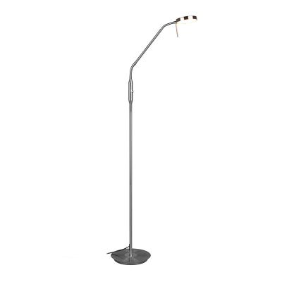 Candeeiro de pé arco moderno níquel, Bilge, 12W, LED com tonalidade de luz ajustável, com interruptor