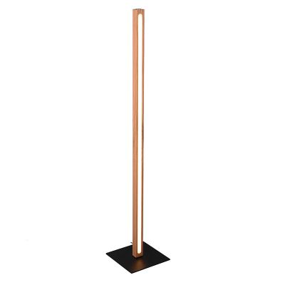 Candeeiro de leitura de pé moderno madeira, Kelley, 20W, LED 3000K, com interruptor