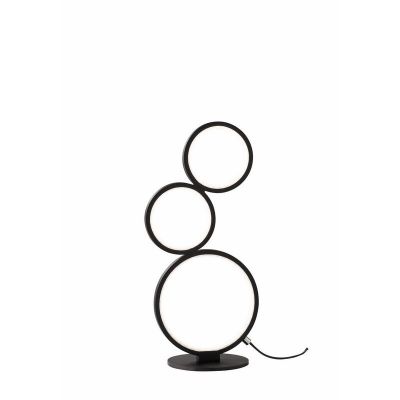 Candeeiro de mesa moderno preto, Robon, 17W, LED 3000K, com interruptor