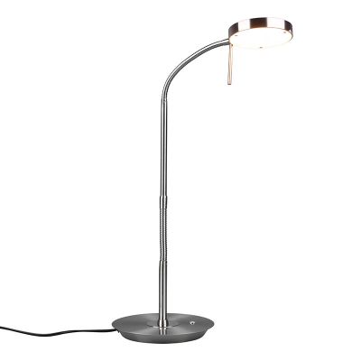 Candeeiro de mesa moderno níquel, Bilge, 12W, LED com tonalidade de luz ajustável, com interruptor