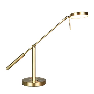 Candeeiro de mesa moderno latão, Bilge, com dimmer tátil