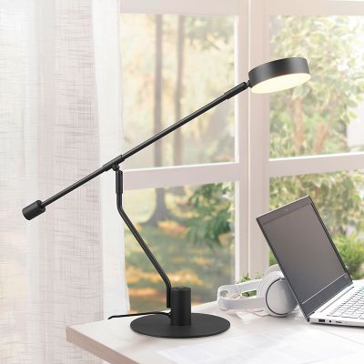 Candeeiro de mesa moderno preto, Koendert, 6W, LED white switch, com dimmer tátil