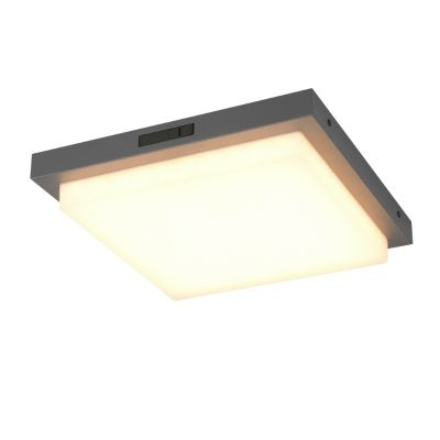 Candeeiro de parede exterior com sensor de movimento de metal antracite, Prashant, 14W, LED white switch, IP54