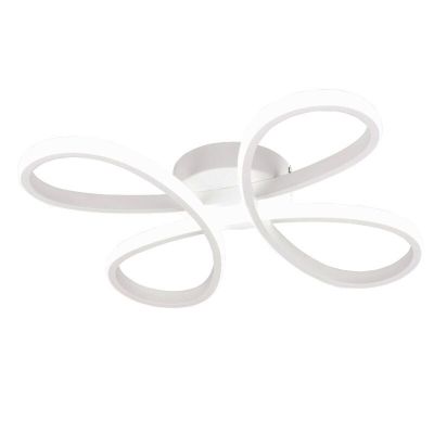 Candeeiro de teto design branco, Vikash, 25W, LED 4000K, regulável em 3 níveis