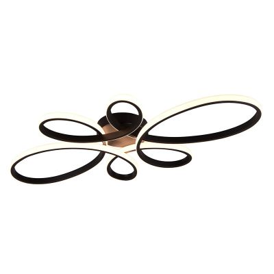 Candeeiro de teto design preto, Vikash, 32W, LED 3000K, regulável em 3 níveis