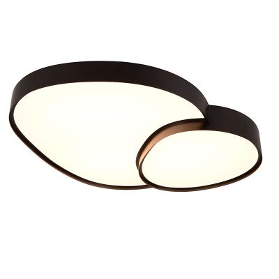 Candeeiro de teto de metal preto, Merwin, 51W, LED ajustável de branco quente a branco frio