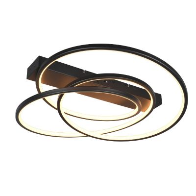 Plafon design preto, Teodore, 34W, LED white switch, regulável em 3 níveis