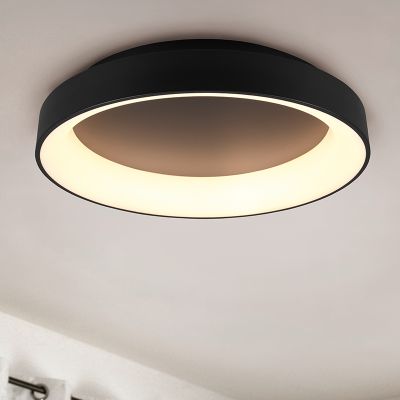 Plafon moderno preto, Jered, 48W, LED ajustável de branco quente a branco frio, com comando à distância