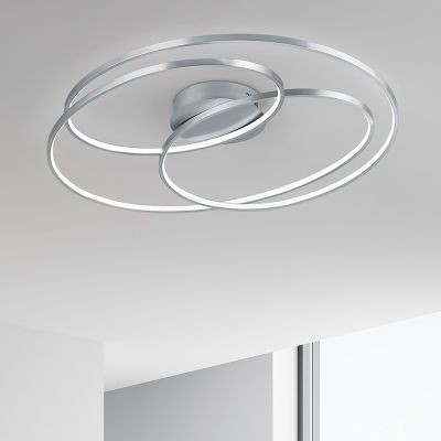 Plafon moderno níquel, Sabra, 38W, LED 3000K