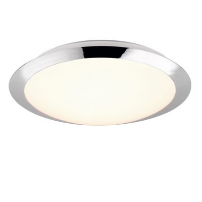 Candeeiro de teto para casa de banho de plástico cromo, Ronan, 12W, LED 3000K, IP44