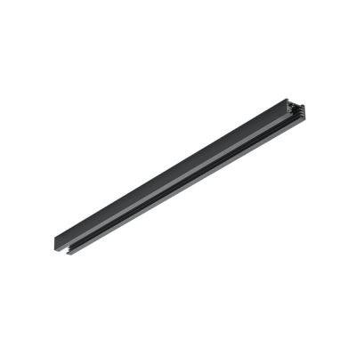 Trilho de 50 cm para iluminação de trilho bifásica, preto