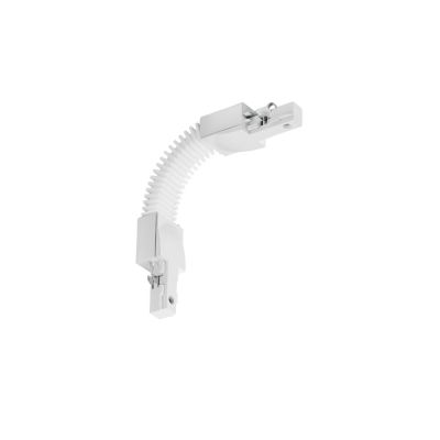 Conector flexível para iluminação de trilho bifásica, branco