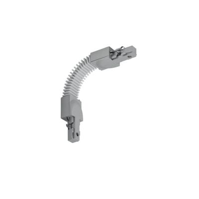 Conector flexível para iluminação de trilho bifásica, cinza