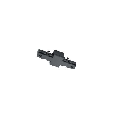 Conector preto para iluminação de trilho bifásica