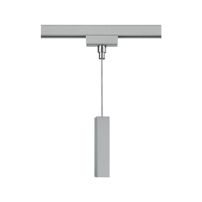 Adaptador de suspensão para spots de trilho bifásicos, cinza