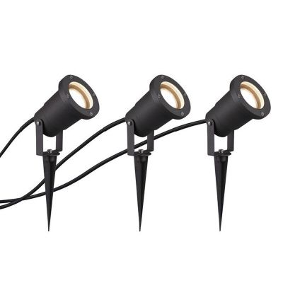 Foco com estaca moderno antracite, Tau, IP65