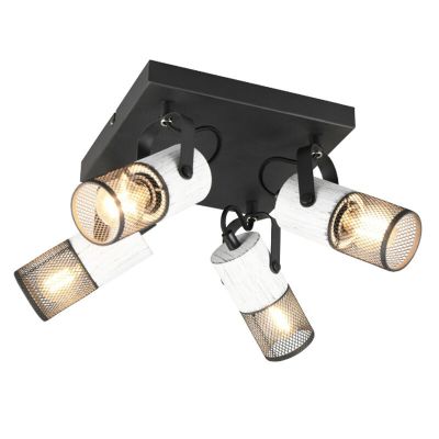Foco de teto vintage preto, Marjet
