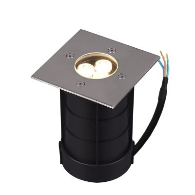 Foco de encastrar para o chão moderno níquel, Jabari, 3W, LED 3000K, IP65