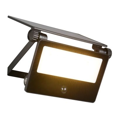 Candeeiro de parede exterior solar moderno preto, Mihriban, 18W, LED white switch, IP54
