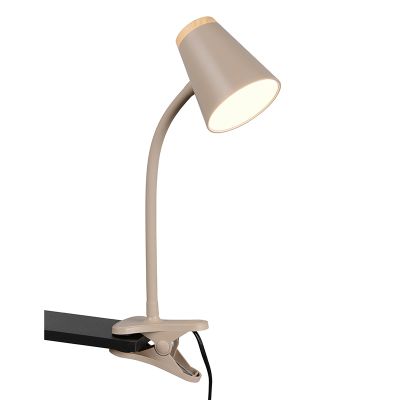 Candeeiro com mola moderno castanho, Rahul, 4,5W, LED 3000K, com interruptor