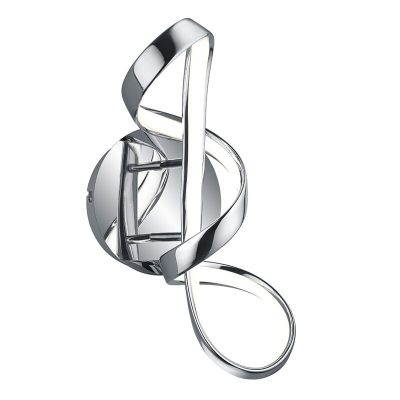 Aplique de parede design cromo, Renso, 18W, LED 4000K, regulável em 3 níveis