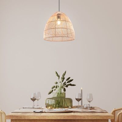 Candeeiro suspenso de rattan castanho, Symon