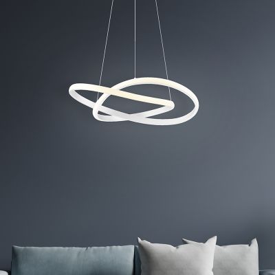 Candeeiro suspenso moderno branco, Aby, 27W, LED 4000K