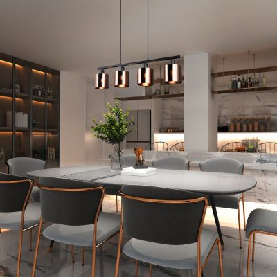 Candeeiro suspenso design bronze, Loeka