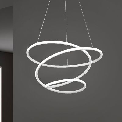 Candeeiro suspenso design branco, Marell, 36W, LED 4000K, regulável em 3 níveis